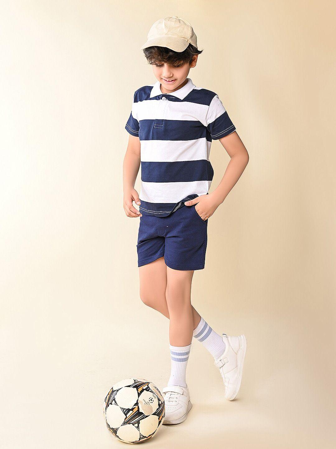 lilpicks boys striped t-shirt with shorts