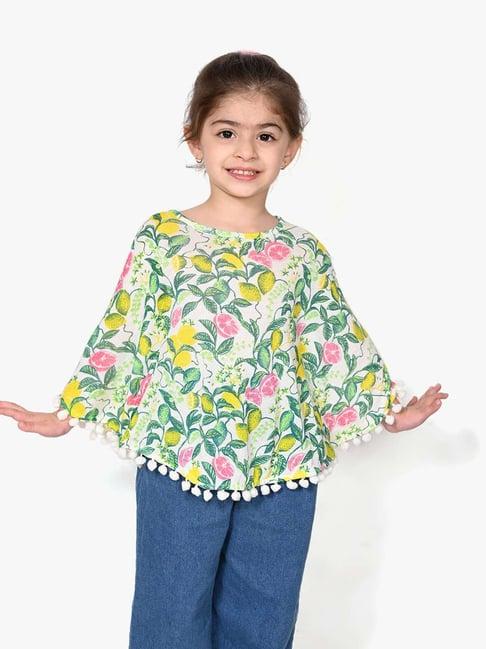 lilpicks kids multicolor floral print full sleeves top