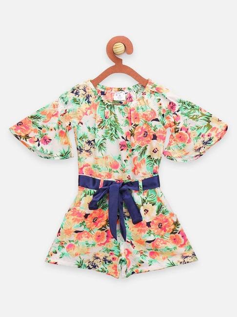 lilpicks kids multicolor floral print jumpsuit