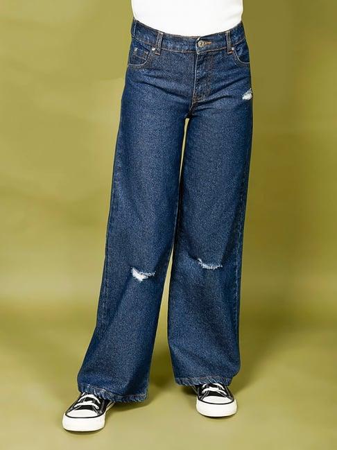 lilpicks kids navy solid jeans