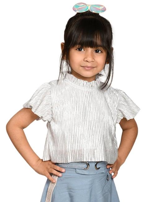 lilpicks kids silver solid top