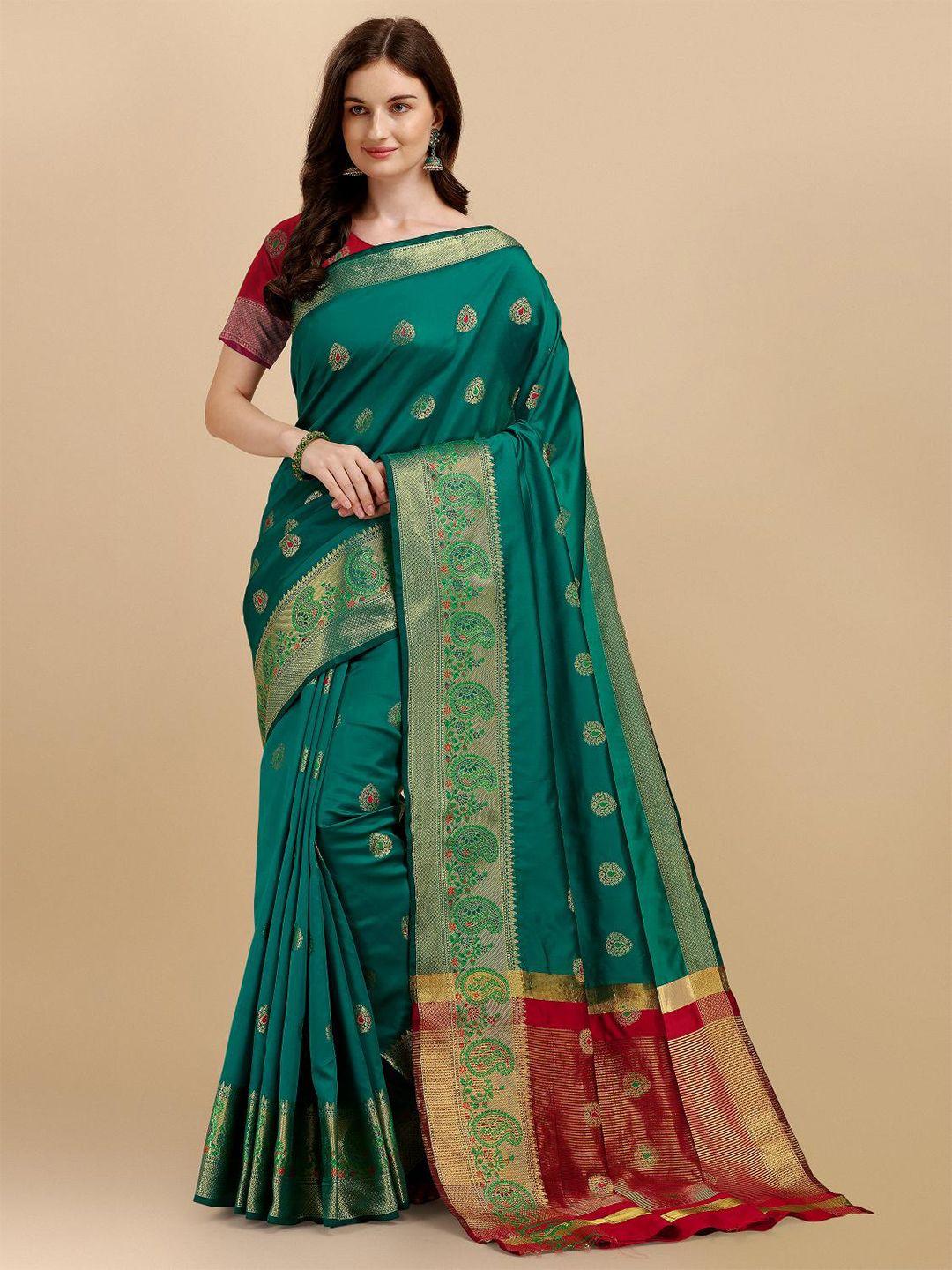 limdo ethnic motifs woven design zari pure silk banarasi saree