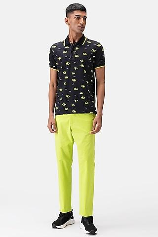 lime green cotton twill trousers