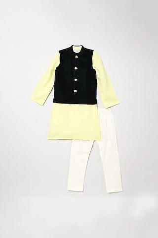lime-linen-cotton-kurta-set-with-bundi-jacket-for-boys