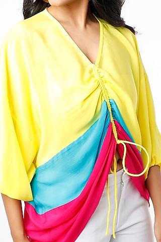 lime yellow ruched top