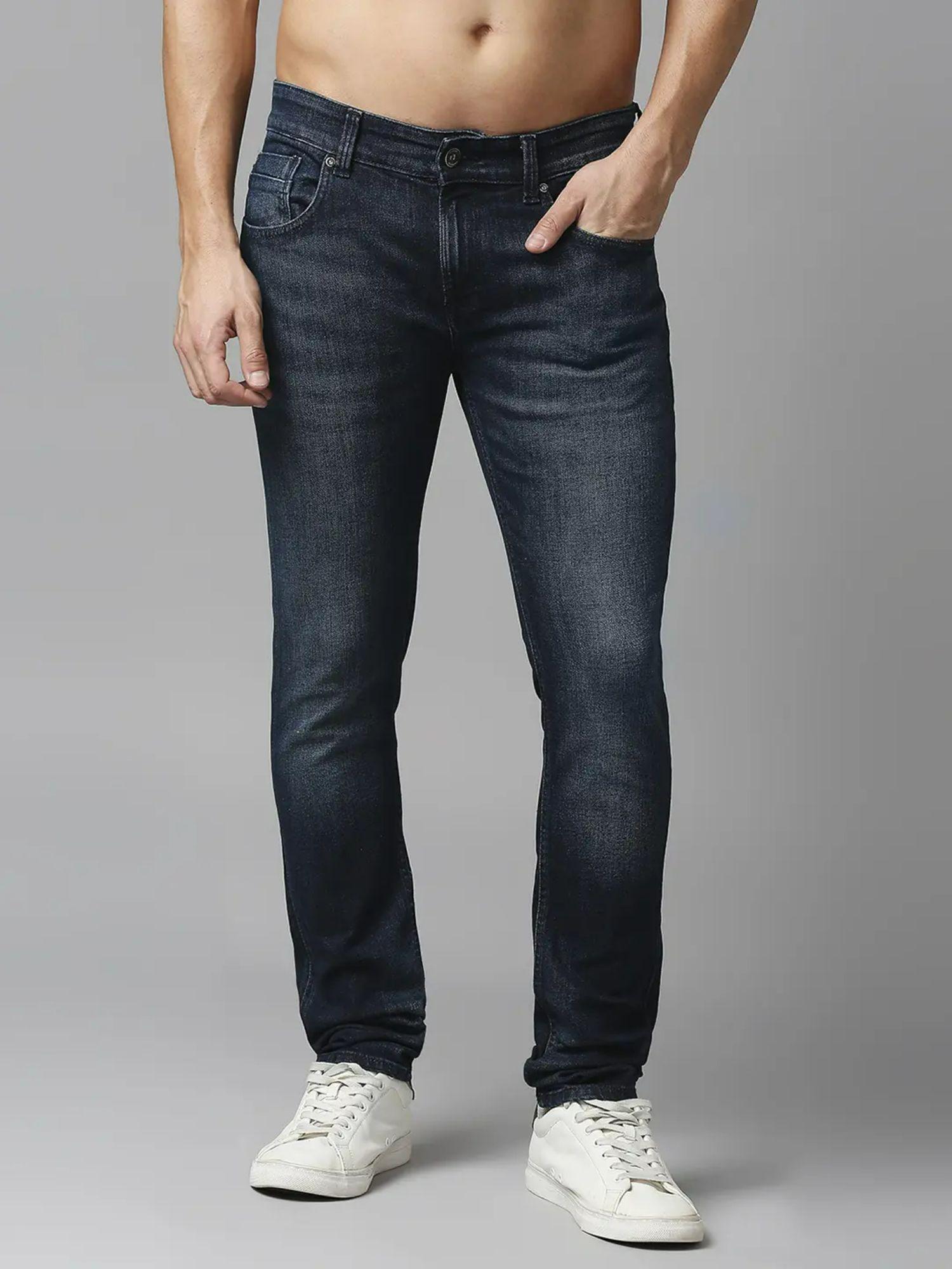 limited edition dark blue slim fit premium stretchable denim for men