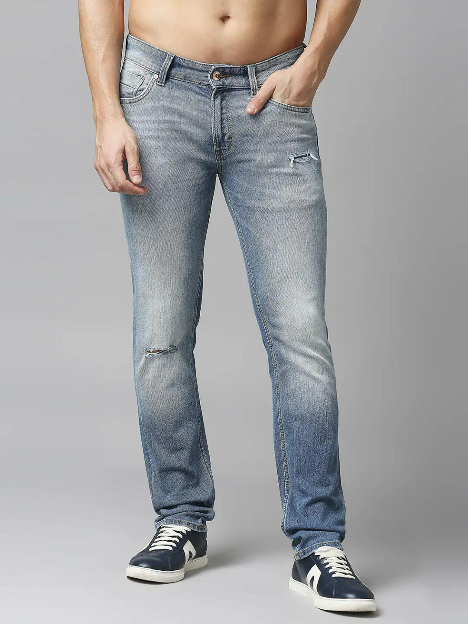 limited edition light blue premium stretchable rover denim for men