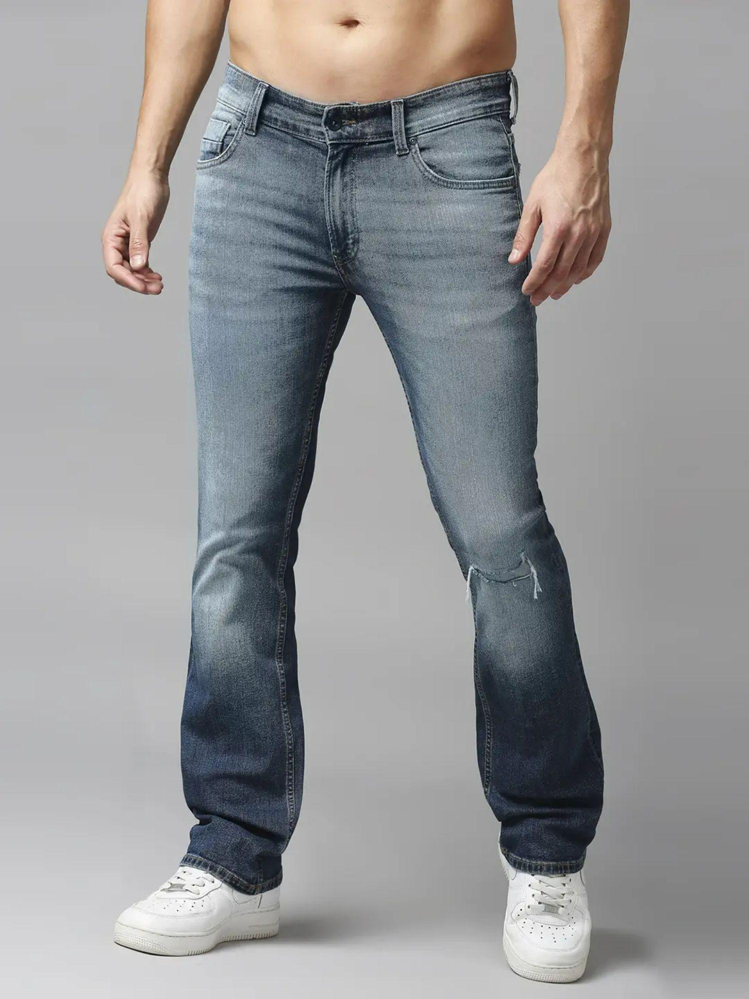 limited edition mid blue bootcut fit premium stretchable rafter denim for men