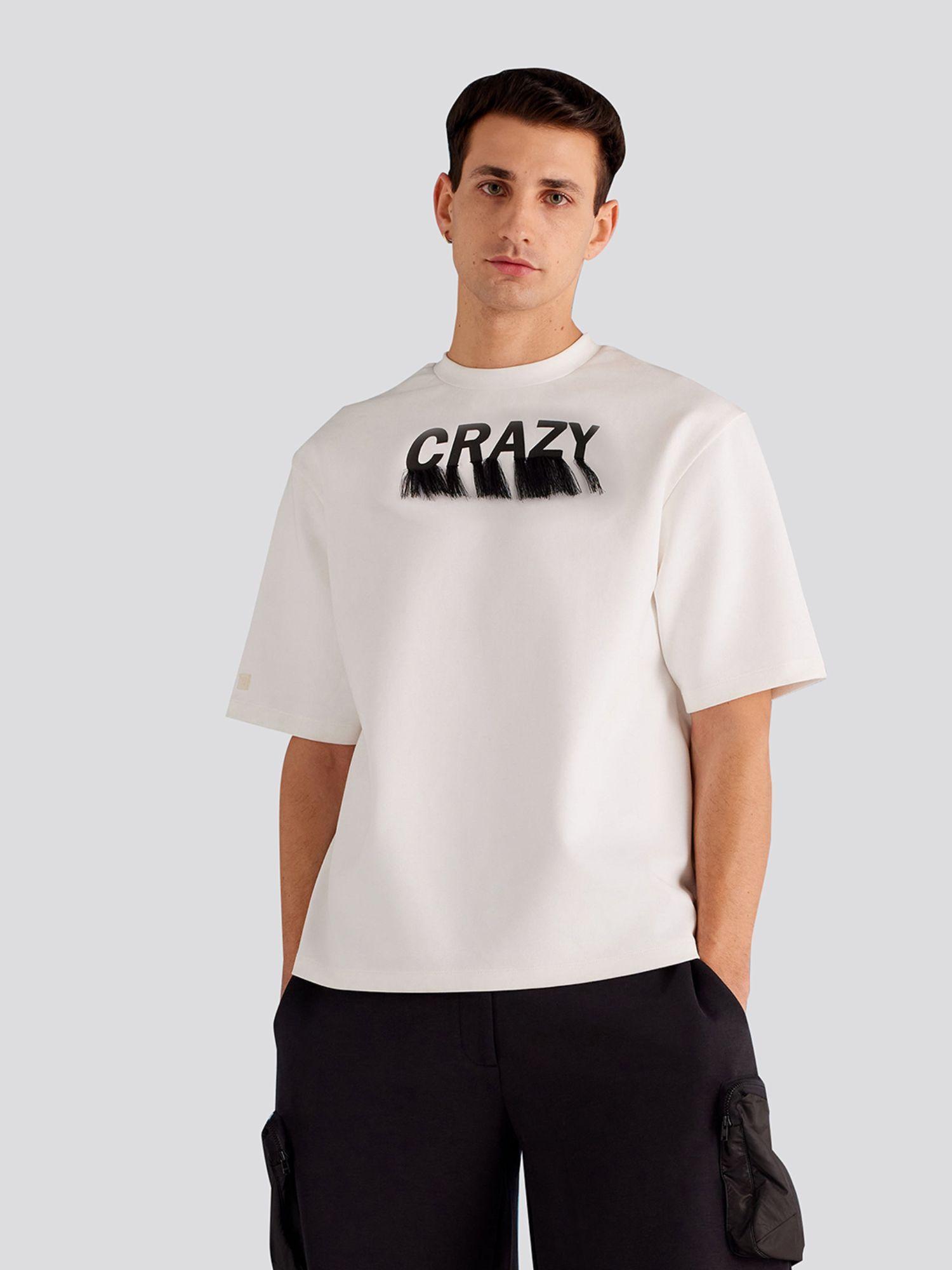 limited edition typography oversized unisex t-shirt white