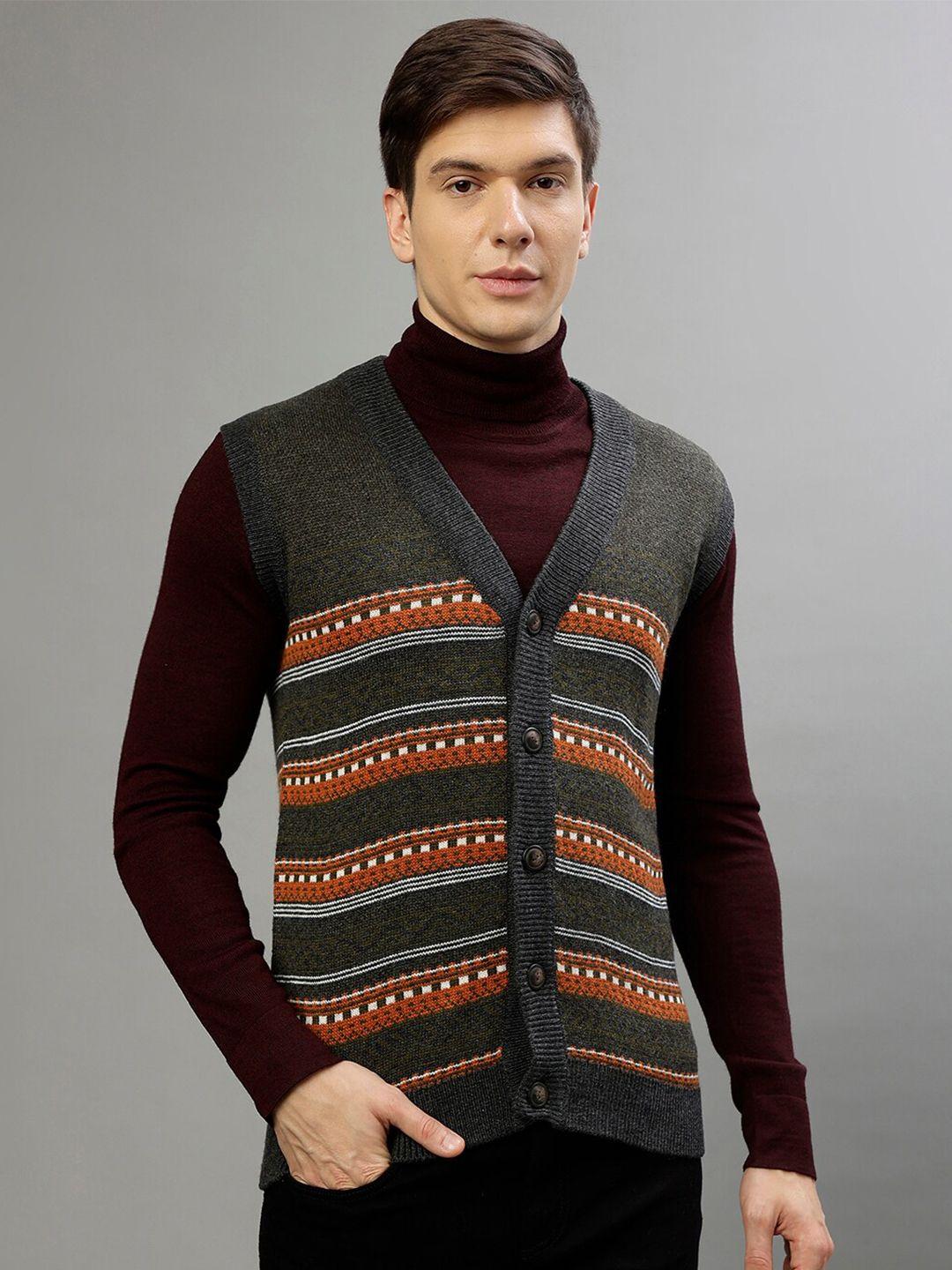 lindbergh-fair-isle-printed-v-neck-sleeveless-cardigan-sweater