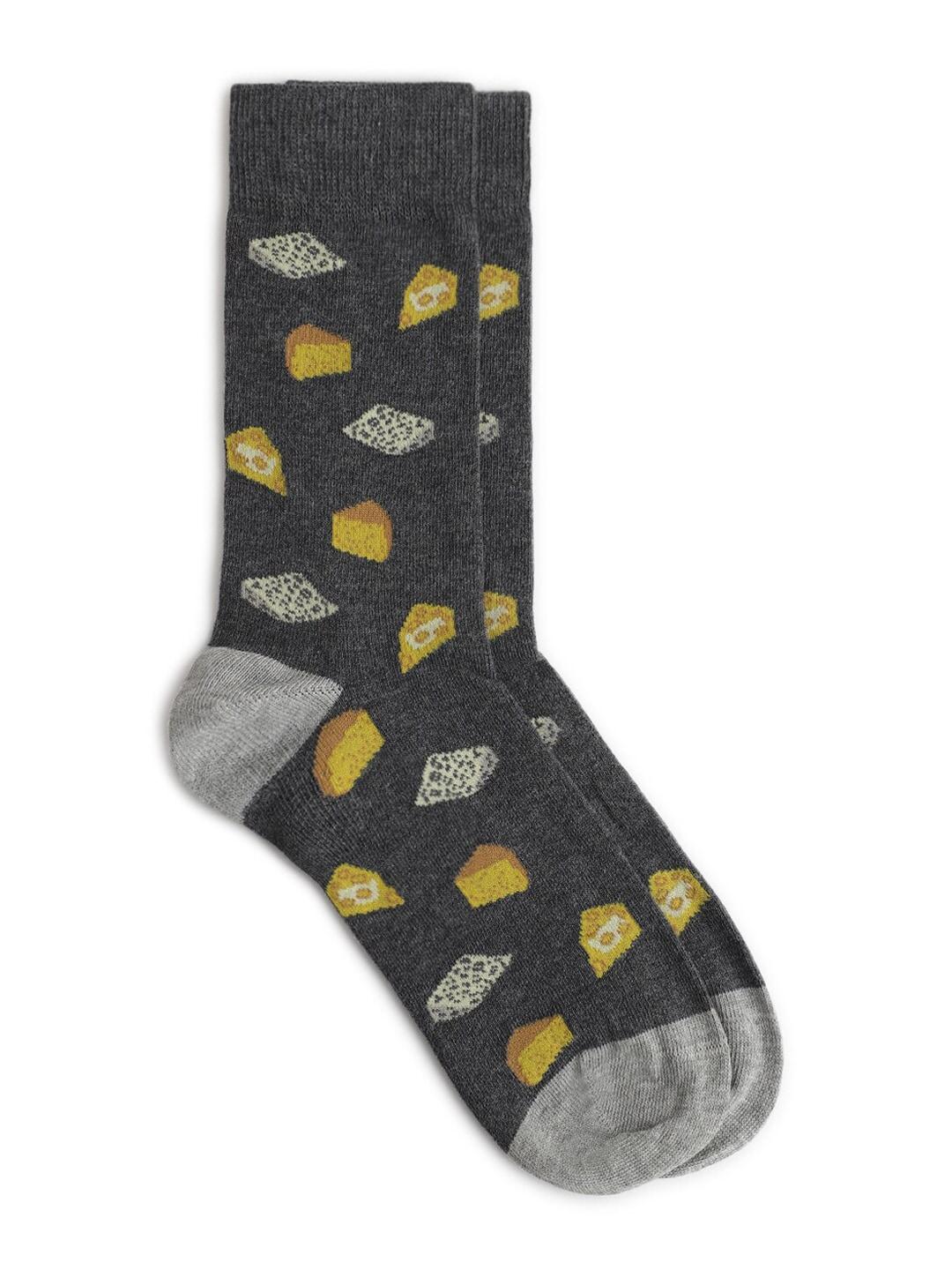 lindbergh men patterned calf length socks