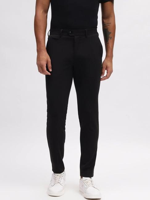 lindbergh black slim fit trousers