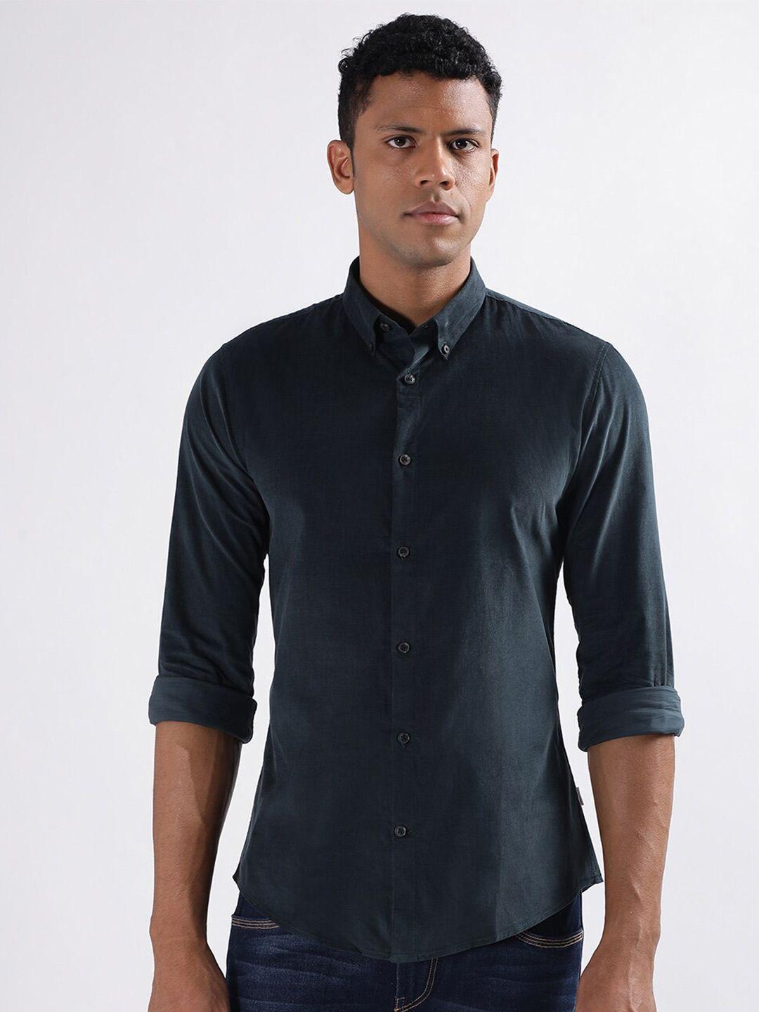 lindbergh classic slim fit button-down collar cotton casual shirt