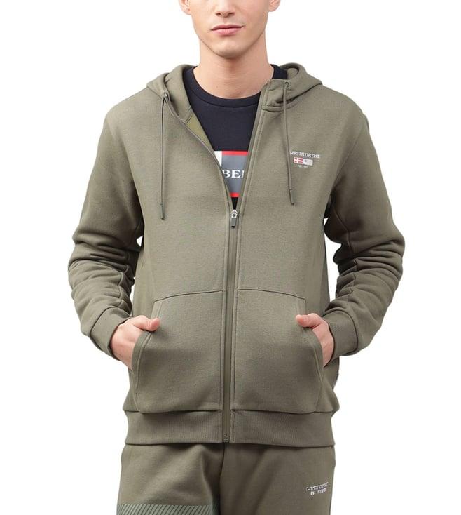 lindbergh dusty olive fashion regular fit hoodie