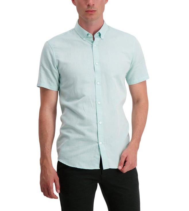 lindbergh green slim fit shirt