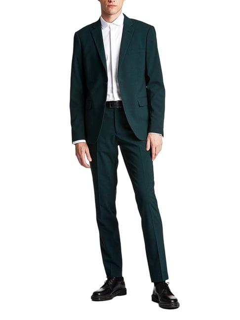 lindbergh green slim fit two piece suit