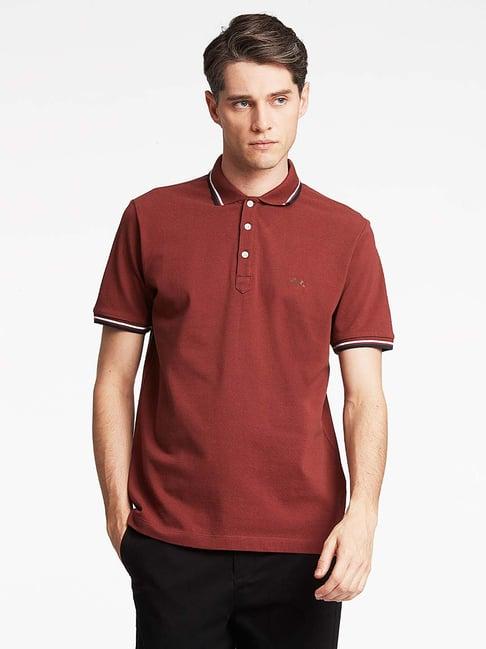 lindbergh maroon polo t-shirt