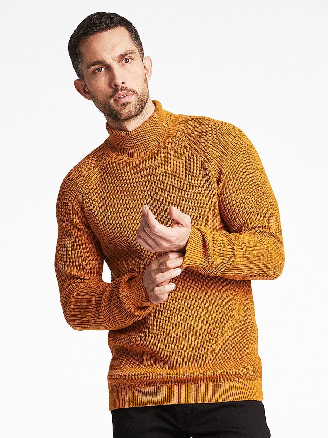 lindbergh men ribbed pure cotton pullover sweater