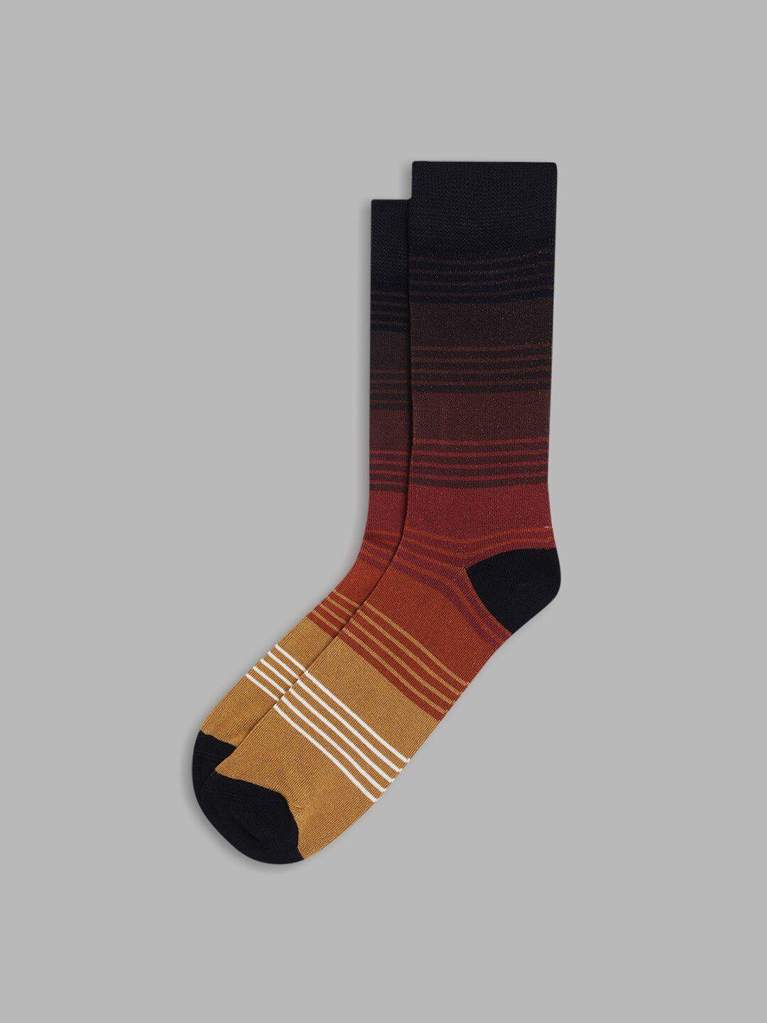 lindbergh men striped calf length socks