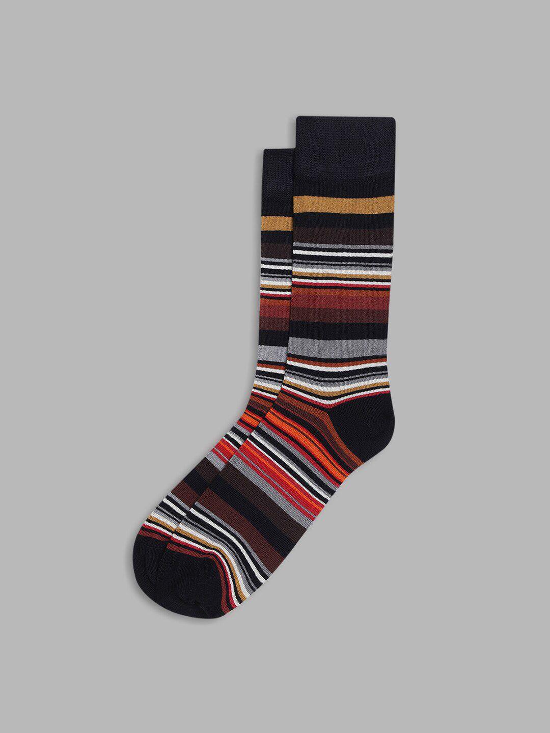 lindbergh men striped calf length socks