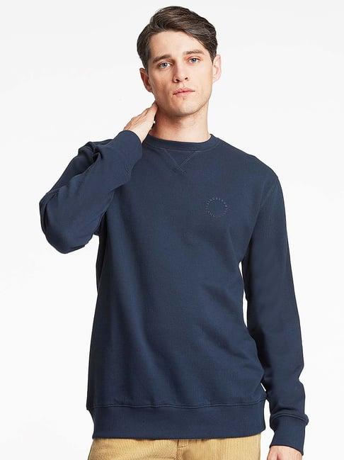 lindbergh navy round neck sweatshirt
