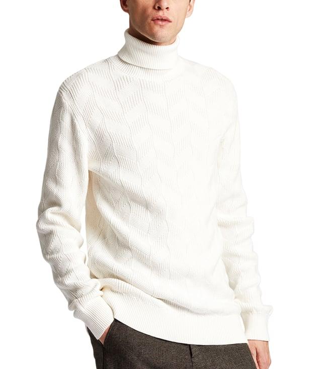 lindbergh off white relaxed fit sweater