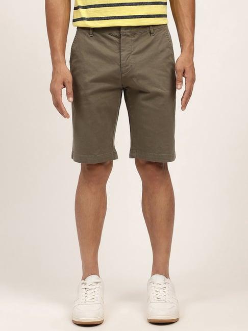lindbergh olive regular fit shorts