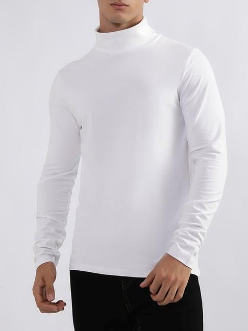lindbergh white cotton slim fit t-shirt