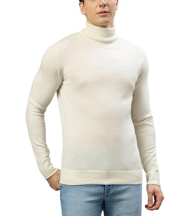 lindbergh white fashion slim fit sweaters