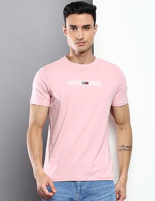 linear puff tonal logo slim fit t-shirt