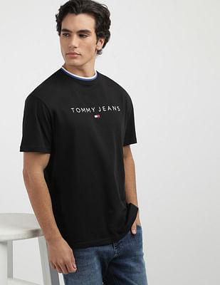 linear ringer cotton t-shirt