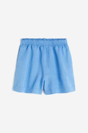 linen-blend pull-on shorts