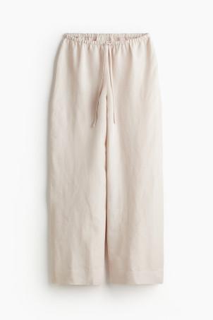 linen-blend pyjama bottoms
