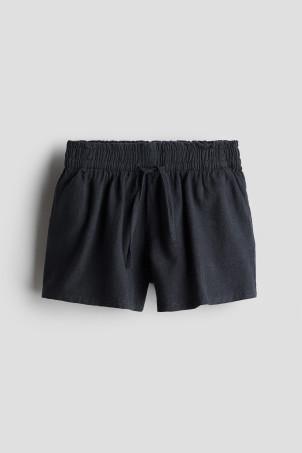 linen-blend shorts