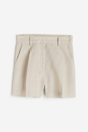 linen-blend shorts