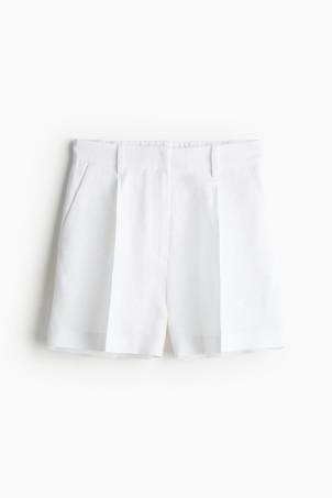 linen-blend shorts