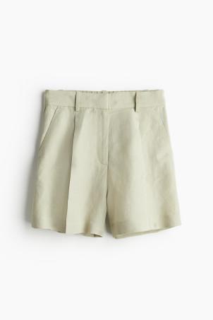 linen-blend shorts