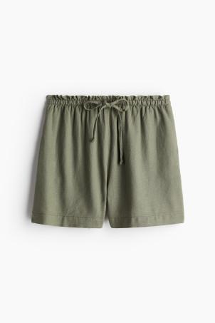 linen-blend shorts