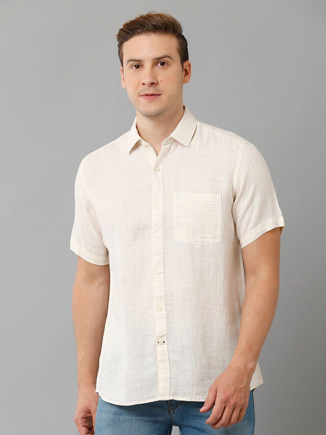 linen club pure linen casual shirt