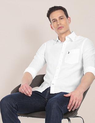 linen cotton tailored shirt