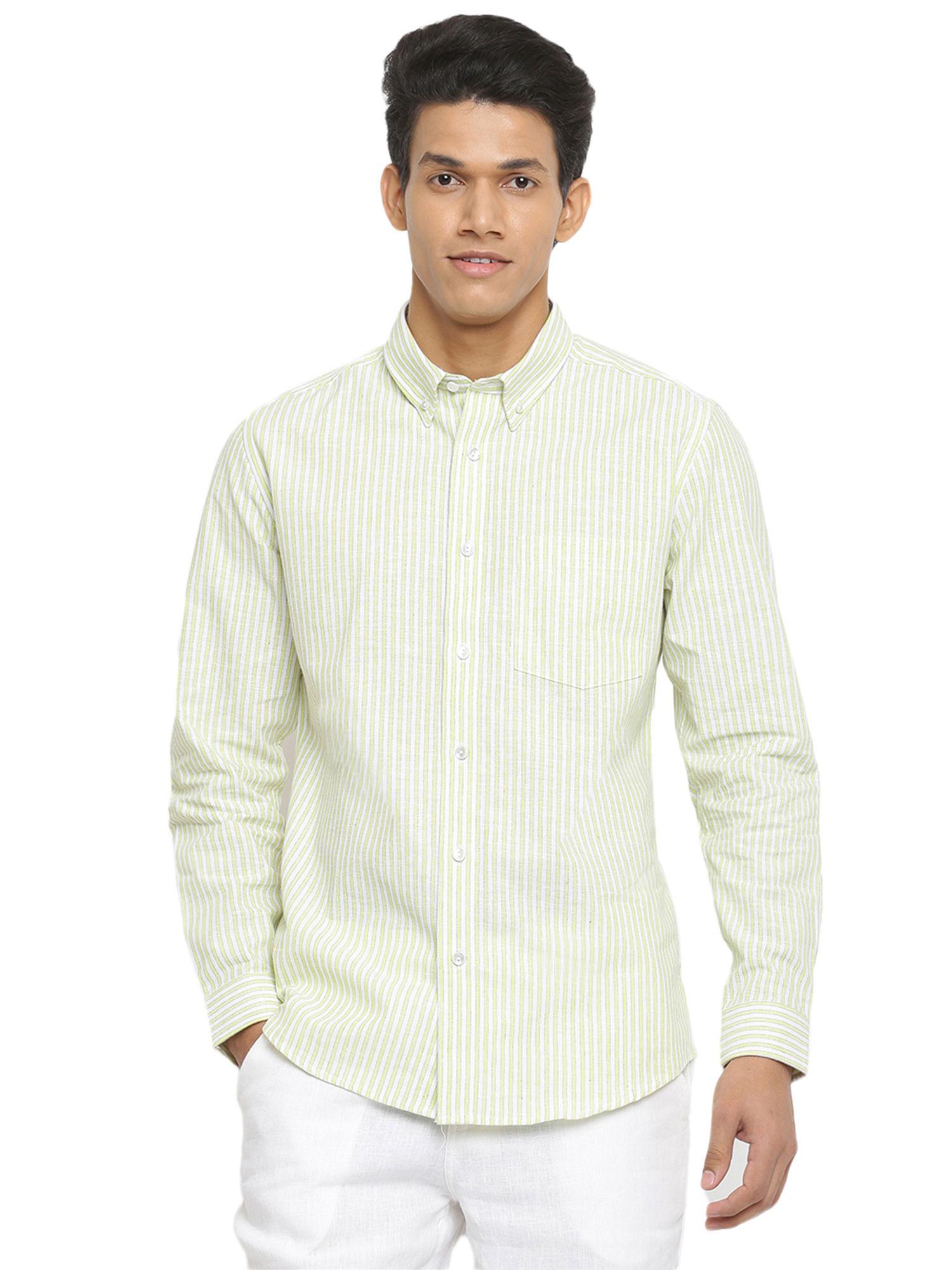 linen regular collar casual shirt