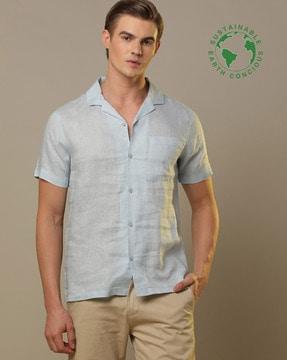 linen shirt with cuban collar