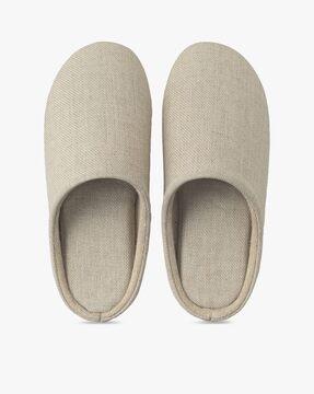 linen twill cushion slipper
