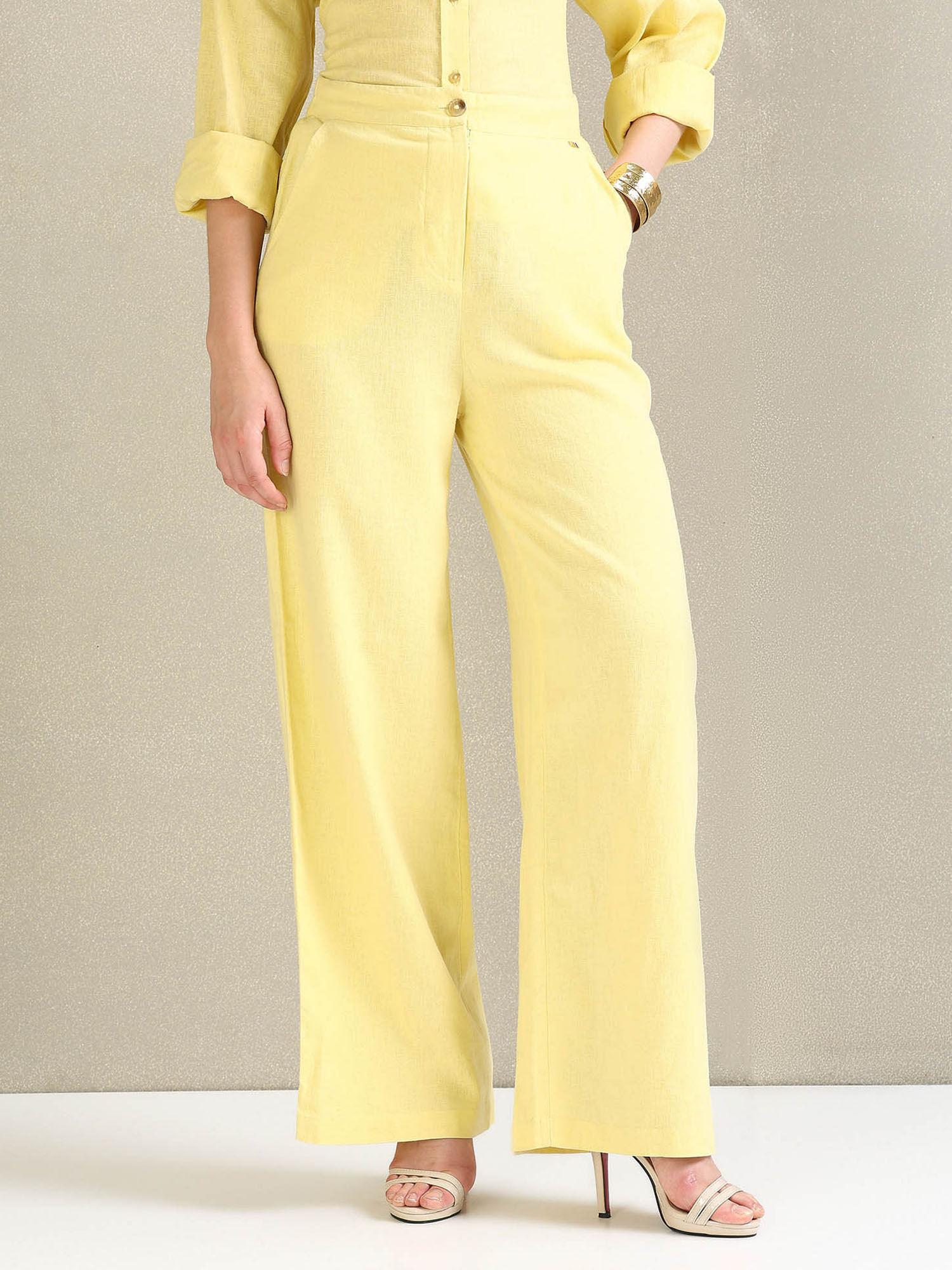 linen wide leg trouser