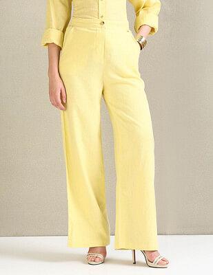 linen wide leg trousers