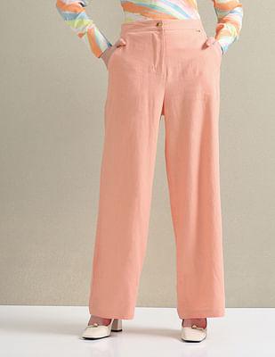 linen wide leg trousers