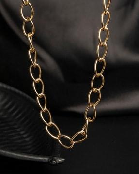 links gold toned necklace