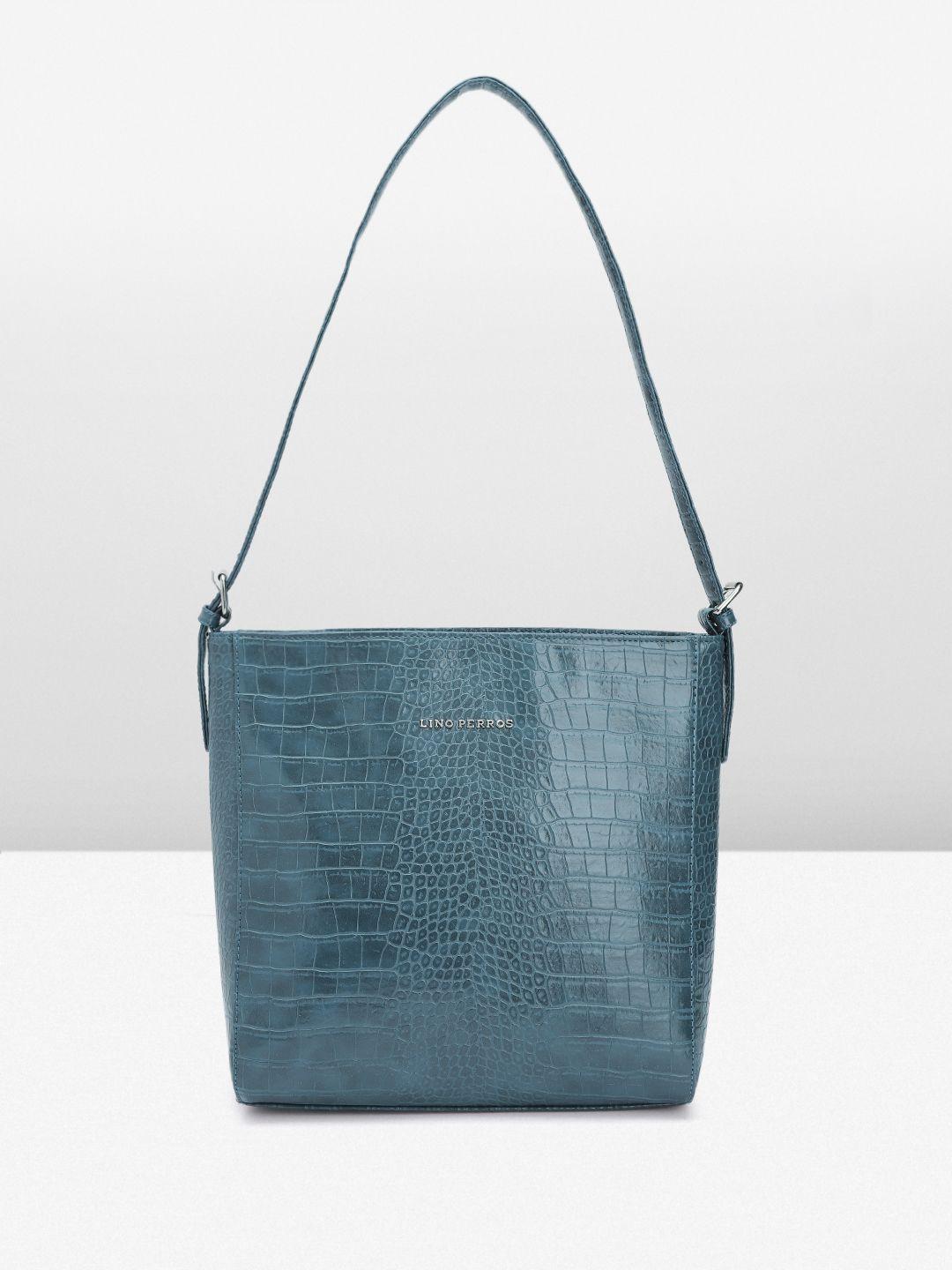 lino perros croc textured structured shoulder bag