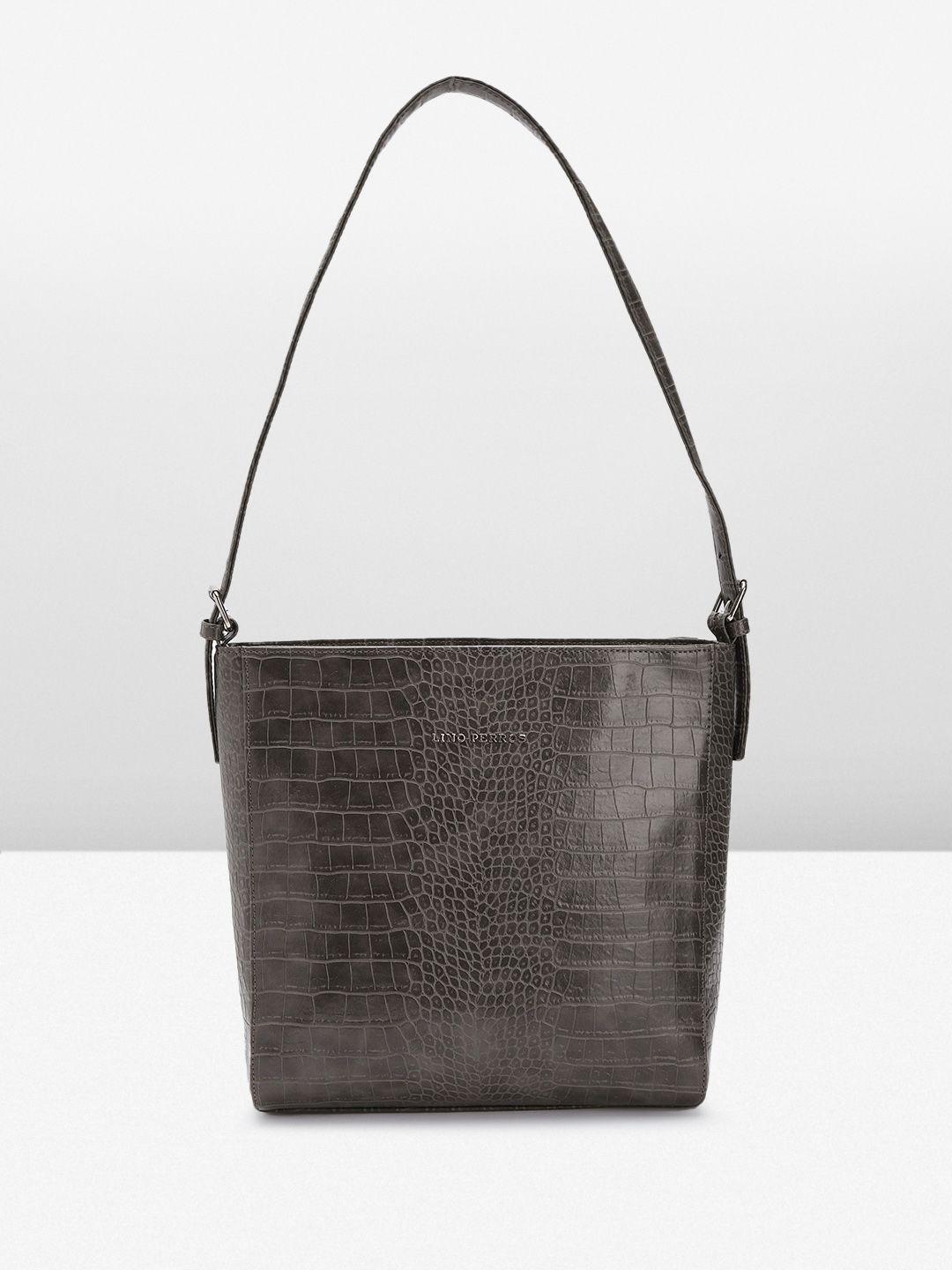 lino perros croc textured structured shoulder bag