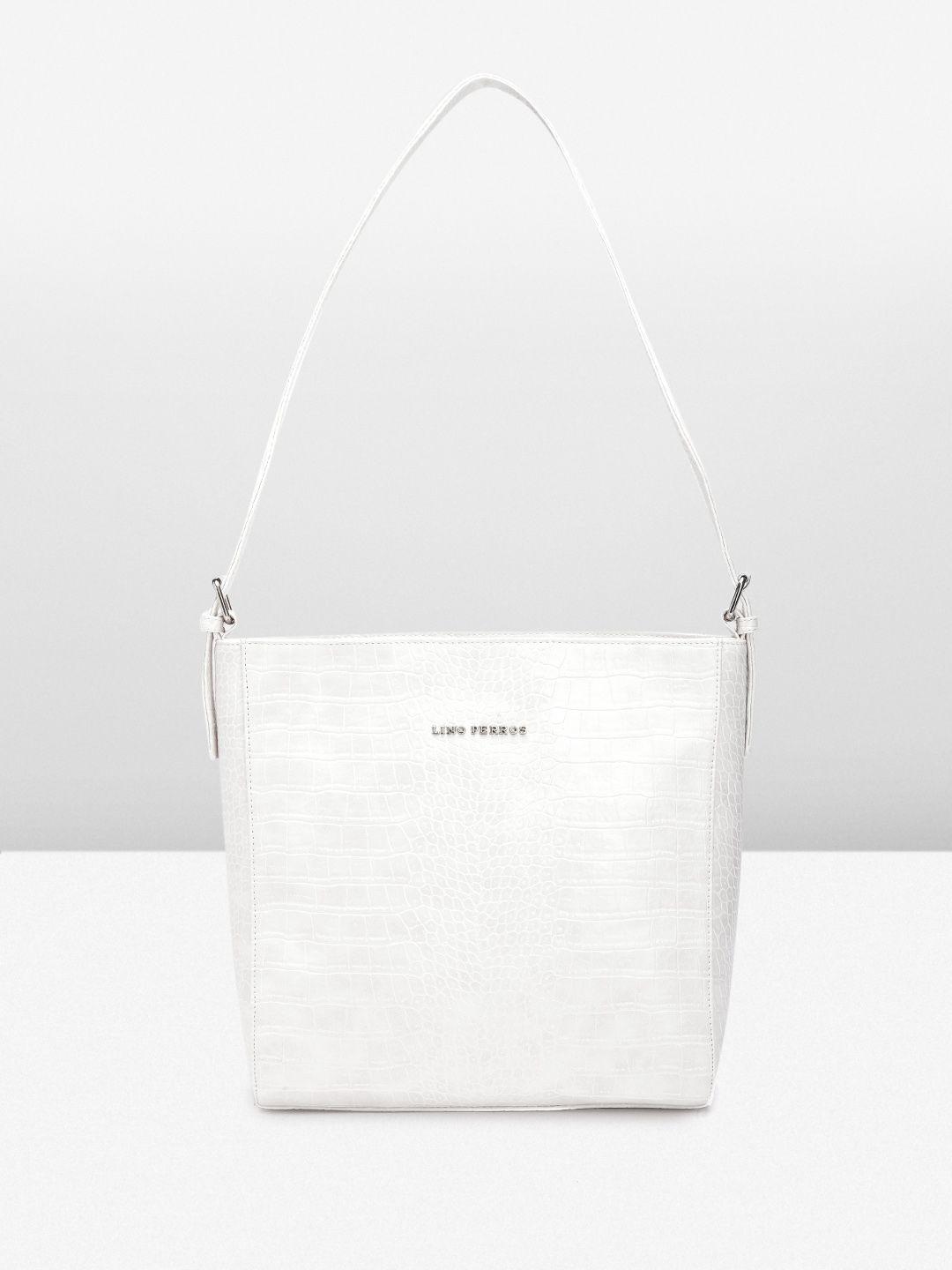 lino perros croc textured structured shoulder bag